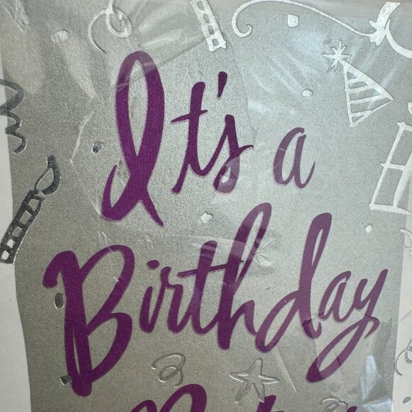 Vtg 2 Packs Its a Birthday Party Silver Metallic Invitations Greeting Cards READ - Picture 6 of 14
